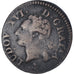Moneda, Francia, Louis XVI, Liard, Liard, 1791, La Rochelle, BC+, Cobre