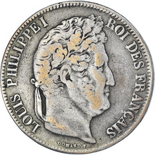 Monnaie, France, Louis-Philippe, 5 Francs, 1832, Lyon, TB+, Argent, KM:749.4