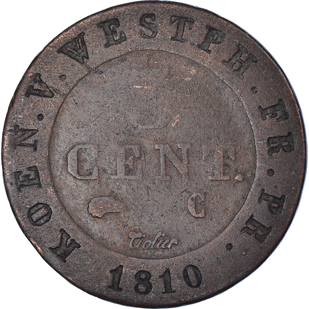 Coin, German States, WESTPHALIA, Jerome, 3 Centimes, 1810, Frankfurt, VF(20-25)
