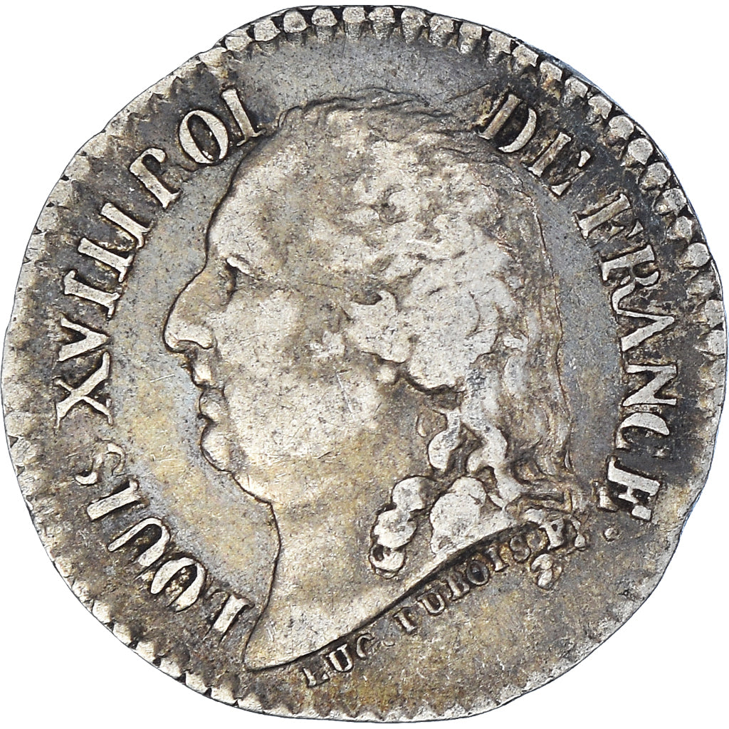 Francia, Quinaire, Louis XVIII et Henri IV, BC+, Plata