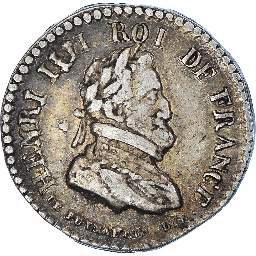 Francia, Quinaire, Louis XVIII et Henri IV, BC+, Plata