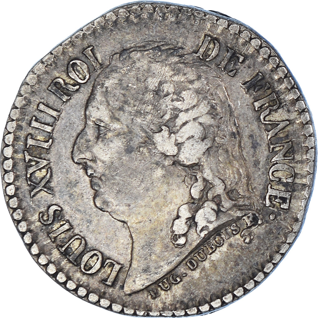 France, Quinaire, Louis XVIII et Henri IV, EF(40-45), Silver