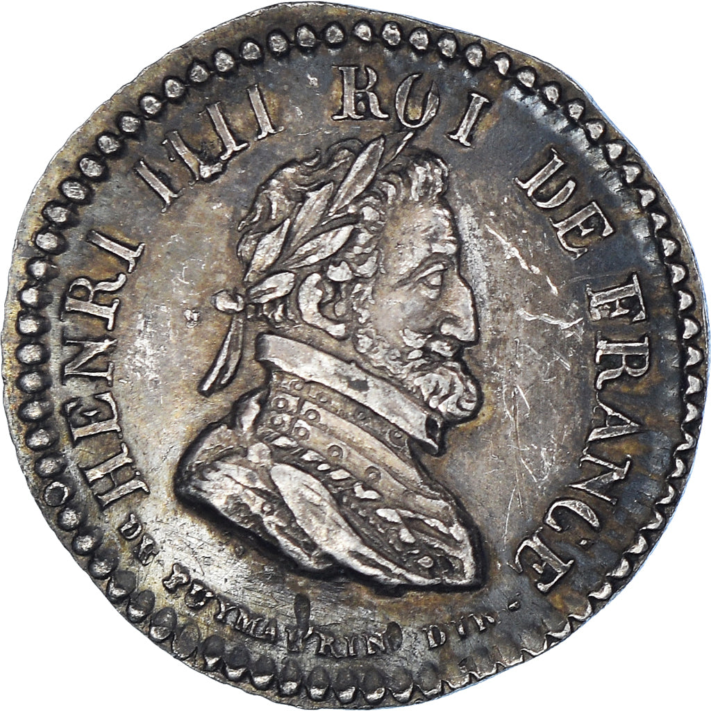 Francia, Quinaire, Louis XVIII et Henri IV, EBC, Plata