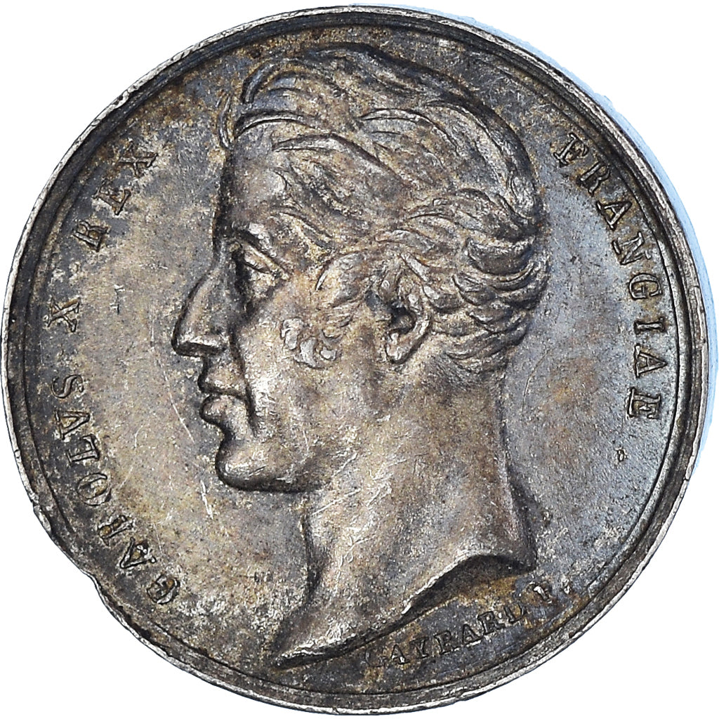 France, Medal, Quinaire du Sacre de Charles X à Reims, 1825, Gayrard