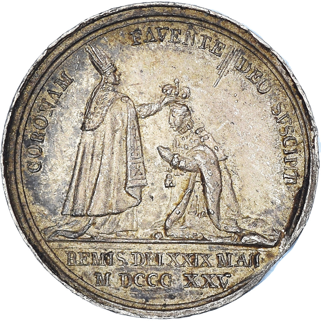 France, Medal, Quinaire du Sacre de Charles X à Reims, 1825, Gayrard