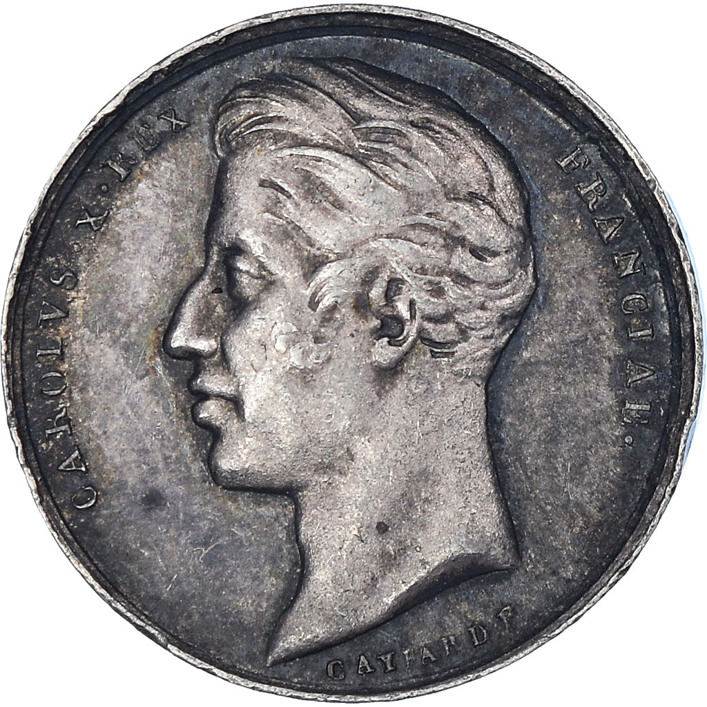 Frankrijk, Medaille, Quinaire du Sacre de Charles X à Reims, 1825, Gayrard