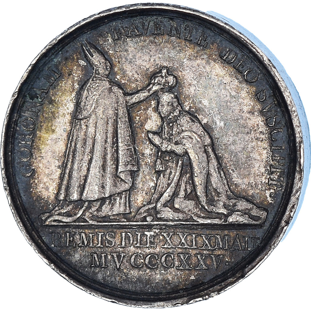 Frankrijk, Medaille, Quinaire du Sacre de Charles X à Reims, 1825, Gayrard