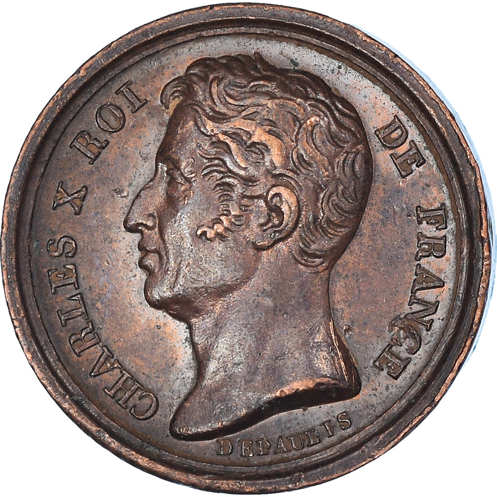 France, Quinaire, Charles X, Avènement au Trône, 1824, Depaulis, AU(50-53)