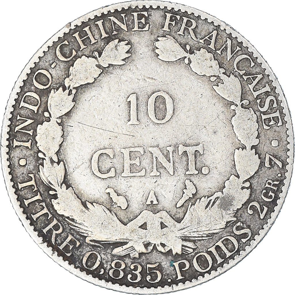 Coin, FRENCH INDO-CHINA, 10 Cents, 1901, Paris, VF(20-25), Silver, KM:9