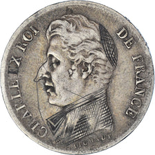 Coin, France, Charles X, SATIRICAL COINS, Franc, 1827, Lille, EF(40-45), Silver