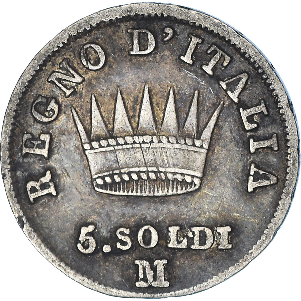 Coin, ITALIAN STATES, KINGDOM OF NAPOLEON, Napoleon I, 5 Soldi, 1810, Milan