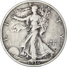 Coin, United States, Walking Liberty Half Dollar, Half Dollar, 1936, San