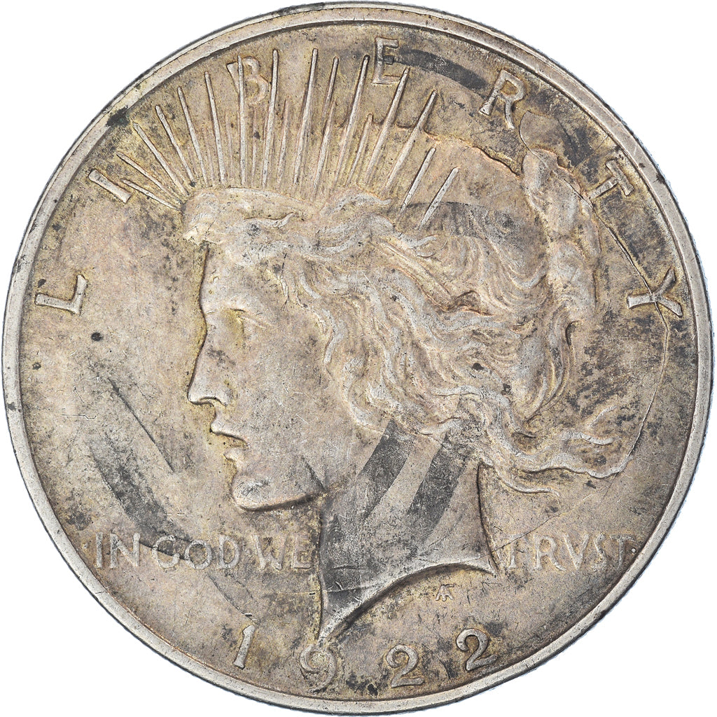 Moneta, Stati Uniti, Peace Dollar, Dollar, 1922, U.S. Mint, Denver, BB, Argento