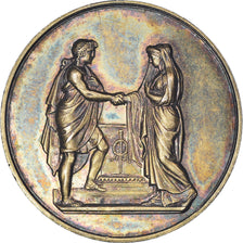 France, Token, Jeton de Mariage, 1875, AU(55-58), Silver