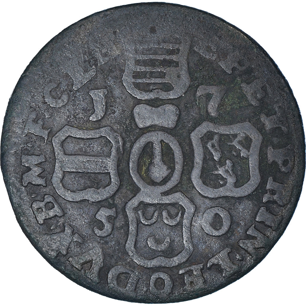 Coin, LIEGE, John Theodore, Liard, 1750, Liege, VF(30-35), Copper, KM:155
