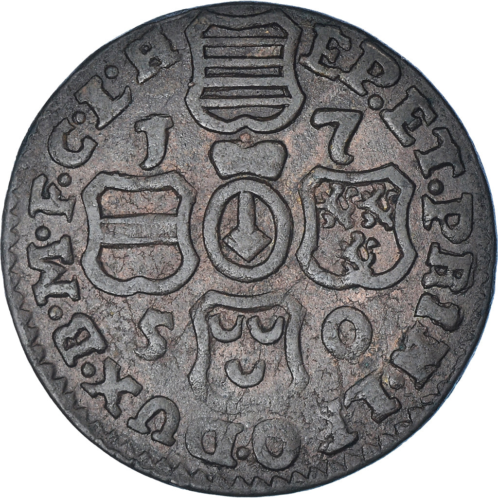 Münze, LIEGE, John Theodore, Liard, 1751, Liege, SS, Kupfer, KM:155
