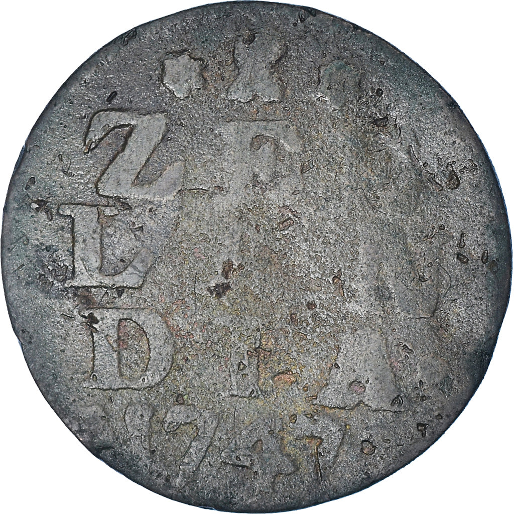 Moneta, Holandia, ZEELAND, Duit, 1747, Middelbourg, VF(20-25), Miedź, KM:81