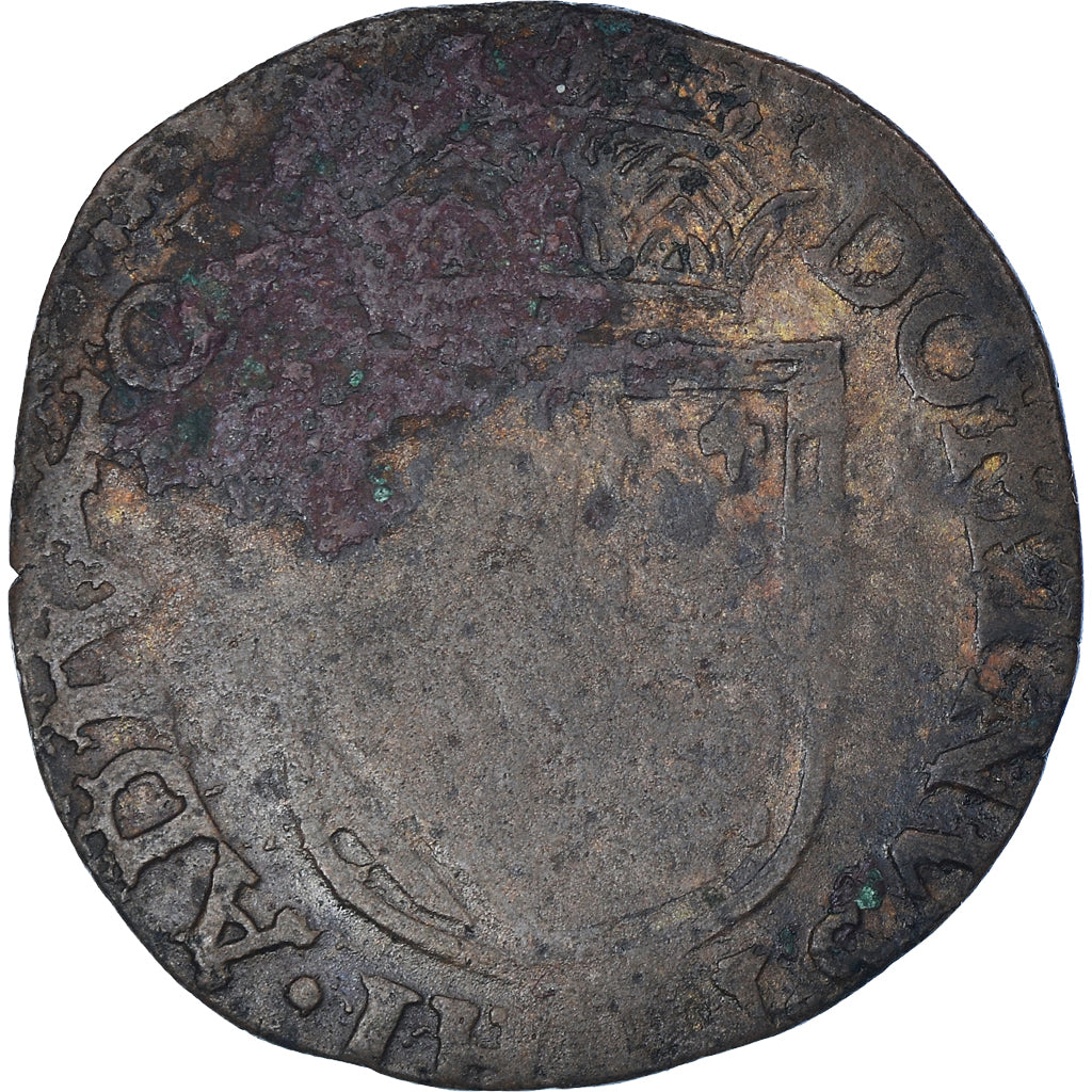Moneta, Paesi Bassi Spagnoli, Philippe II, Liard, 1583, Tournai, MB+, Rame