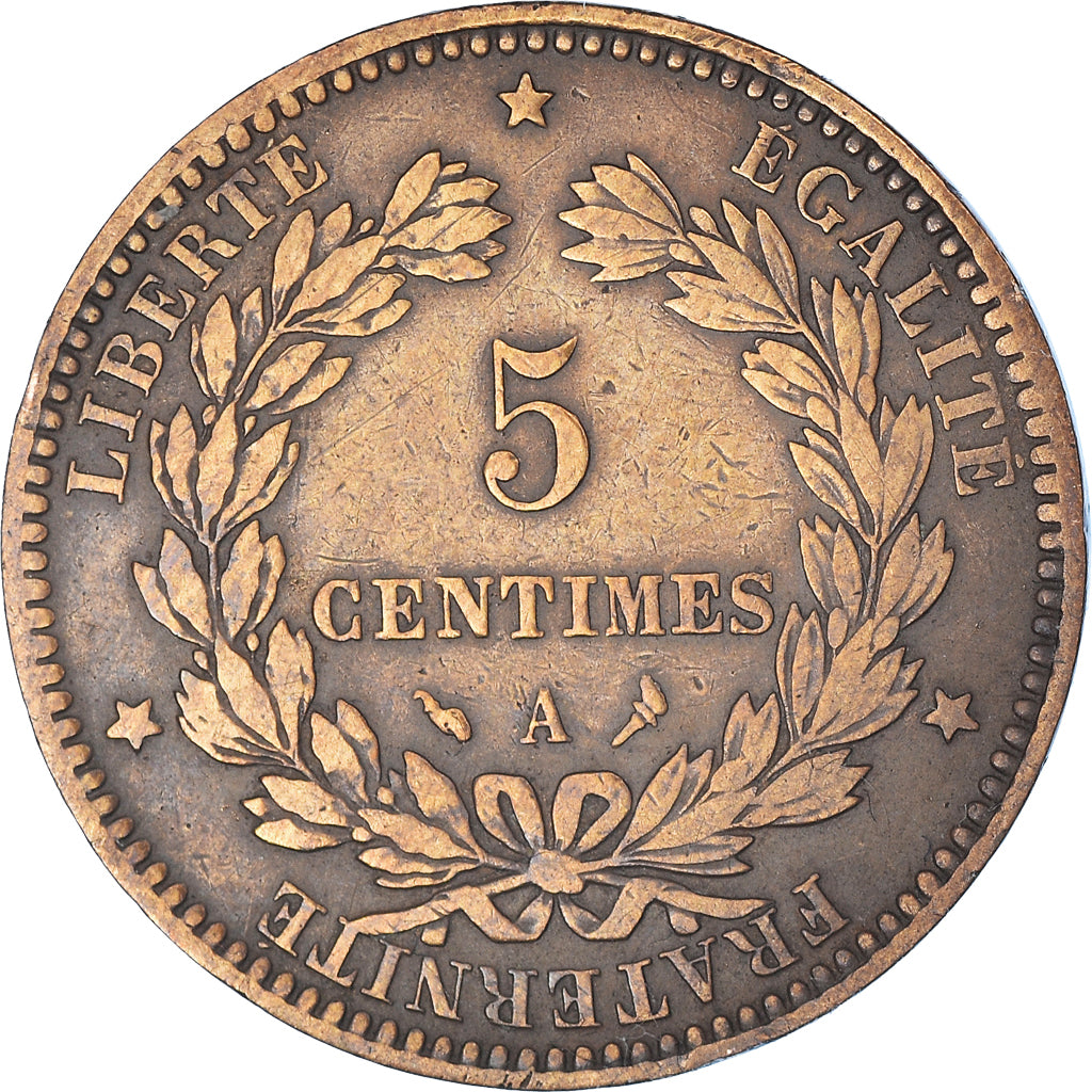 Monnaie, France, Cérès, 5 Centimes, 1898, Paris, TB+, Bronze, Gadoury:165