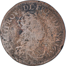 Moneta, Francja, Louis XIV, Liard de France au buste juvénile, deuxième type