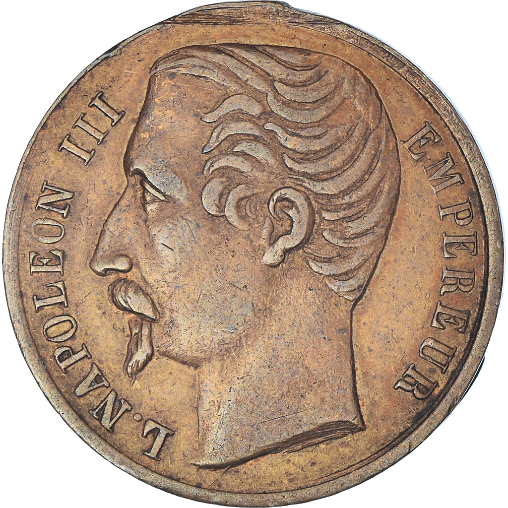 France, Médaille, Napoléon III, vive l'empereur, 1852, TTB, Laiton