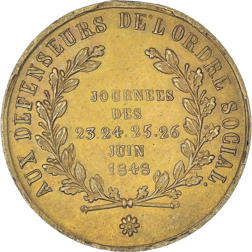 Francja, medal, Général Cavaignac, Journées de Juin, 1848, AU(50-53)