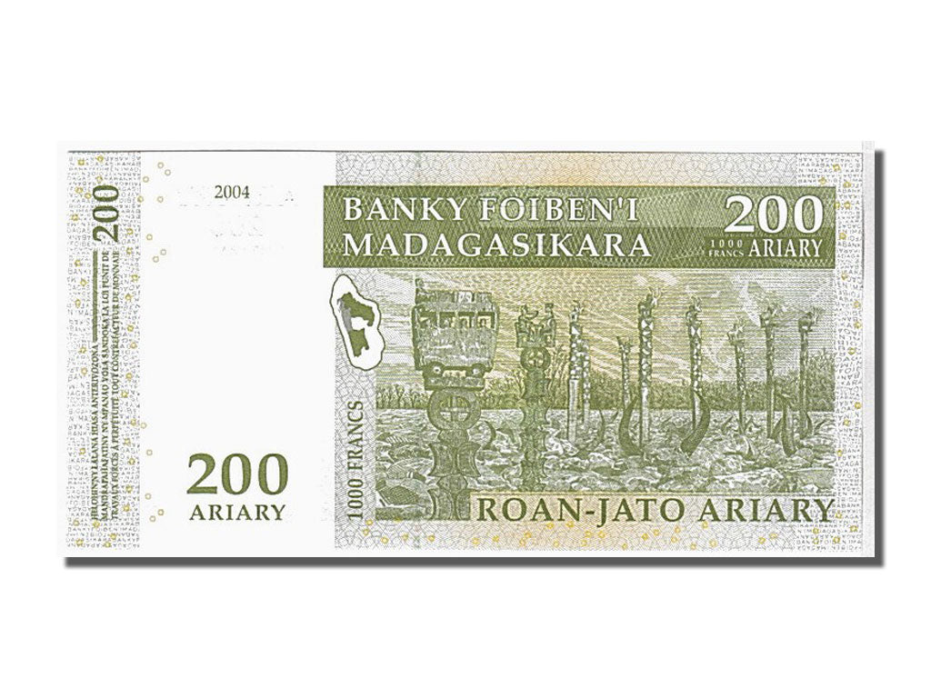 Banconote, Madagascar, 200 Ariary, 2004, KM:87b, FDS
