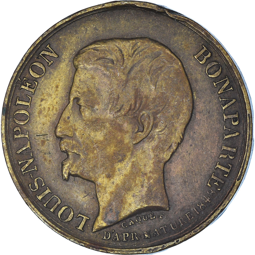 Frankrijk, Medaille, Napoléon III, Voyage du Midi - Bordeaux, 1852, FR+, Tin