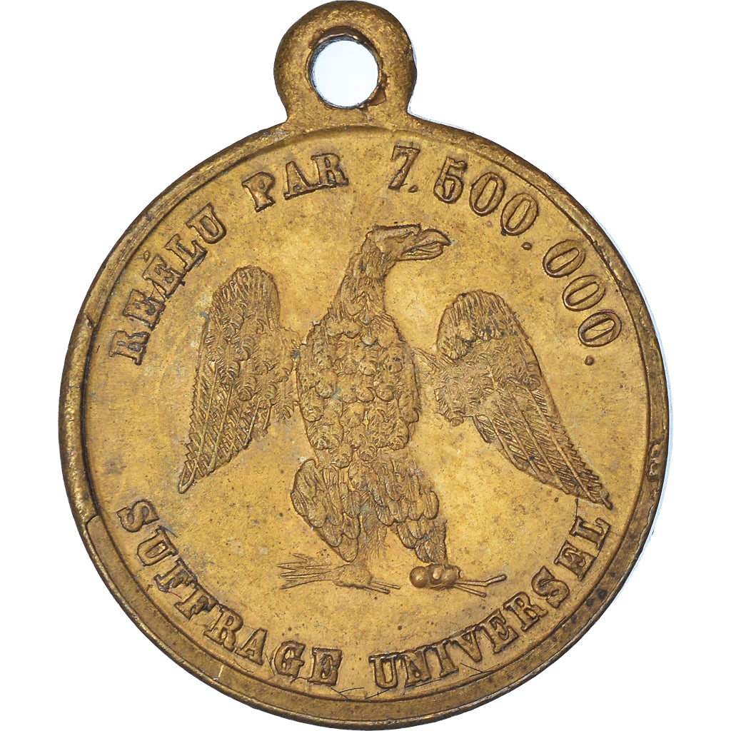 France, Medal, Louis Napoléon Bonaparte Réélu au Suffrage Universel