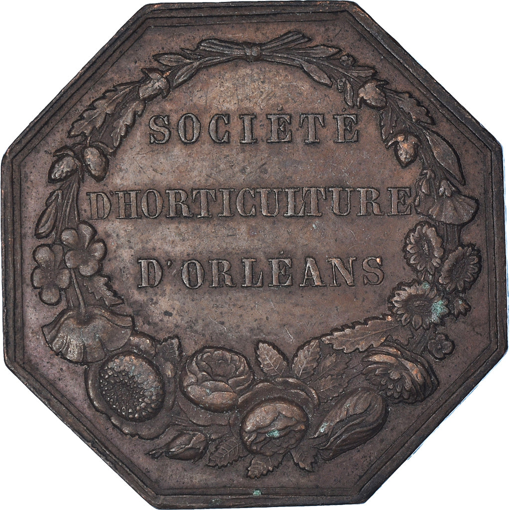 France, Token, Société d'horticulture d'Orléans, 1839, AU(50-53), Copper