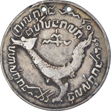 Coin, Cambodia, Tical, 1208 (1847), Oudong, percée, EF(40-45), Silver, KM:36