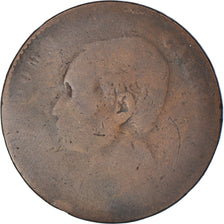 Moneta, Kambodża, Norodom I, 10 Centimes, 1860, G(4-6), Brązowy, KM:M3