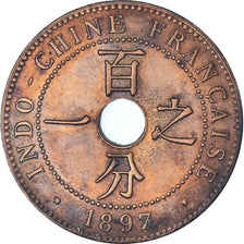 Coin, FRENCH INDO-CHINA, Cent, 1897, Paris, AU(55-58), Bronze