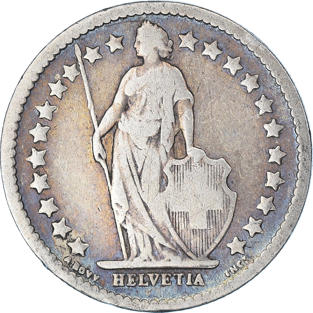Coin, Switzerland, 1/2 Franc, 1879, Bern, VF(20-25), Silver, KM:23