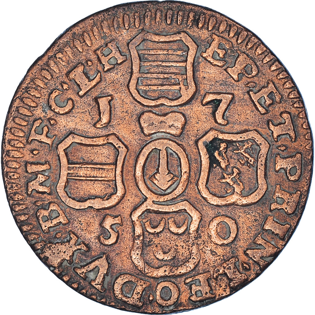 Coin, LIEGE, John Theodore, Liard, 1750, Liege, EF(40-45), Copper, KM:155