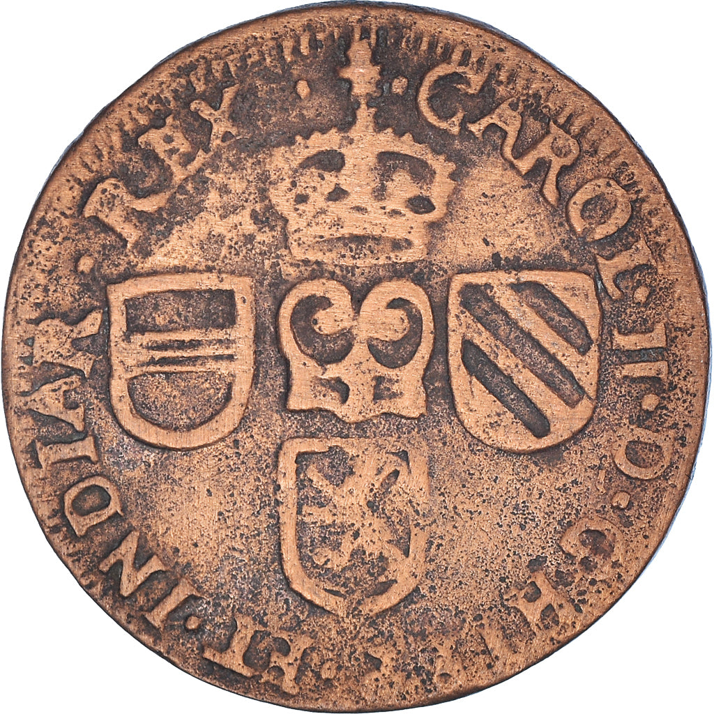 Coin, Spanish Netherlands, Flanders, Charles II, Liard, 12 Mites, 1692, Bruges