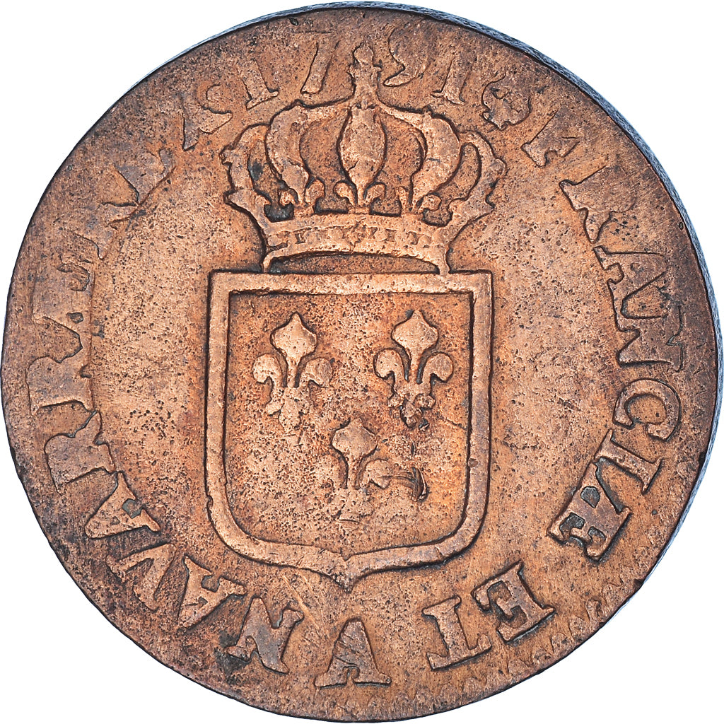 Coin, France, Louis XVI, Sol ou sou, Sol, 1791, Paris, EF(40-45), Copper