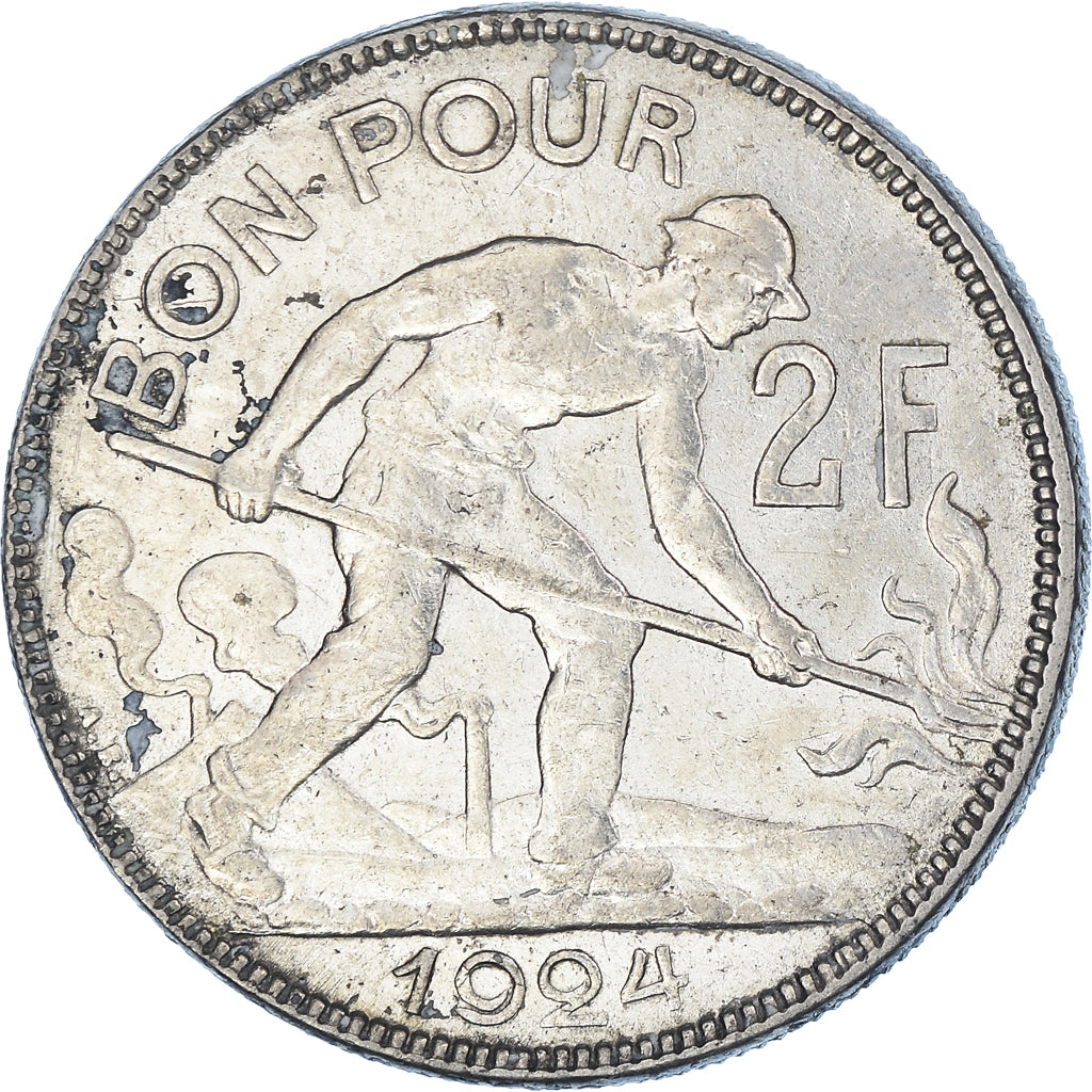 Monnaie, Luxembourg, Charlotte, 2 Francs, 1924, Bruxelles, TTB, Nickel, KM:36