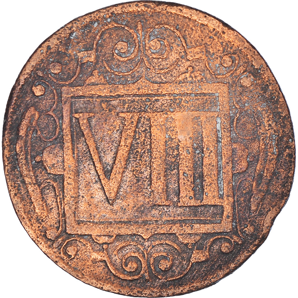 Coin, German States, COESFELD, 8 Pfennig, 1713, VF(30-35), Copper, KM:9
