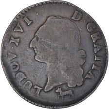 Moneta, Francja, Louis XVI, Sol ou sou, Sol, 1784, Orléans, VF(20-25), Miedź