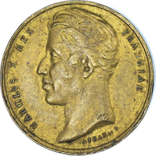 Francia, medalla, Quinaire du Sacre de Charles X à Reims, 1825, Gayrard, MBC+