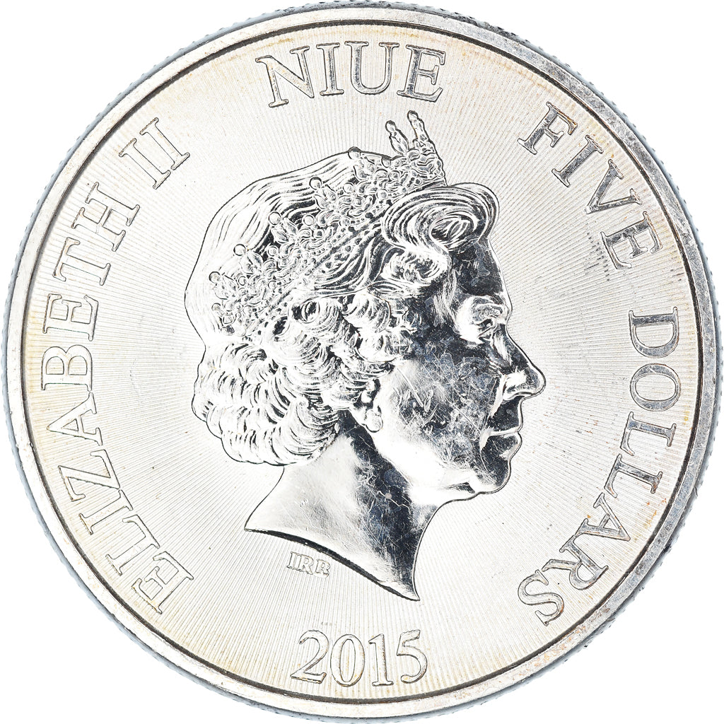 Coin, Niue, Elizabeth II, Hawksbill Turtle, 5 dollars, 2 oz, 2015, MS(63)
