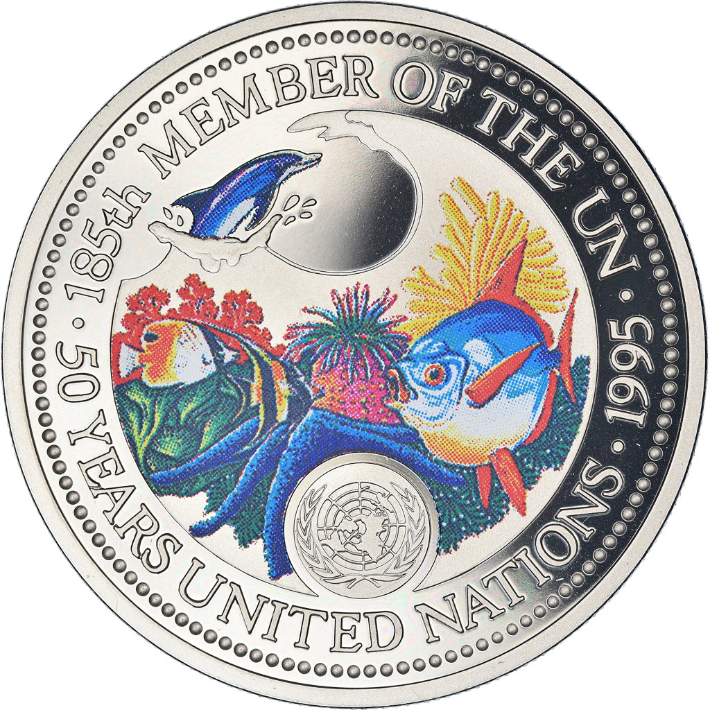 Coin, Palau, 50e anniversaire - Nations Unies, Dollar, 1995, MS(65-70)