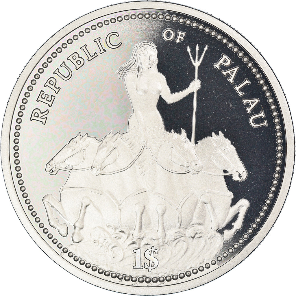 Coin, Palau, 50e anniversaire - Nations Unies, Dollar, 1995, MS(65-70)