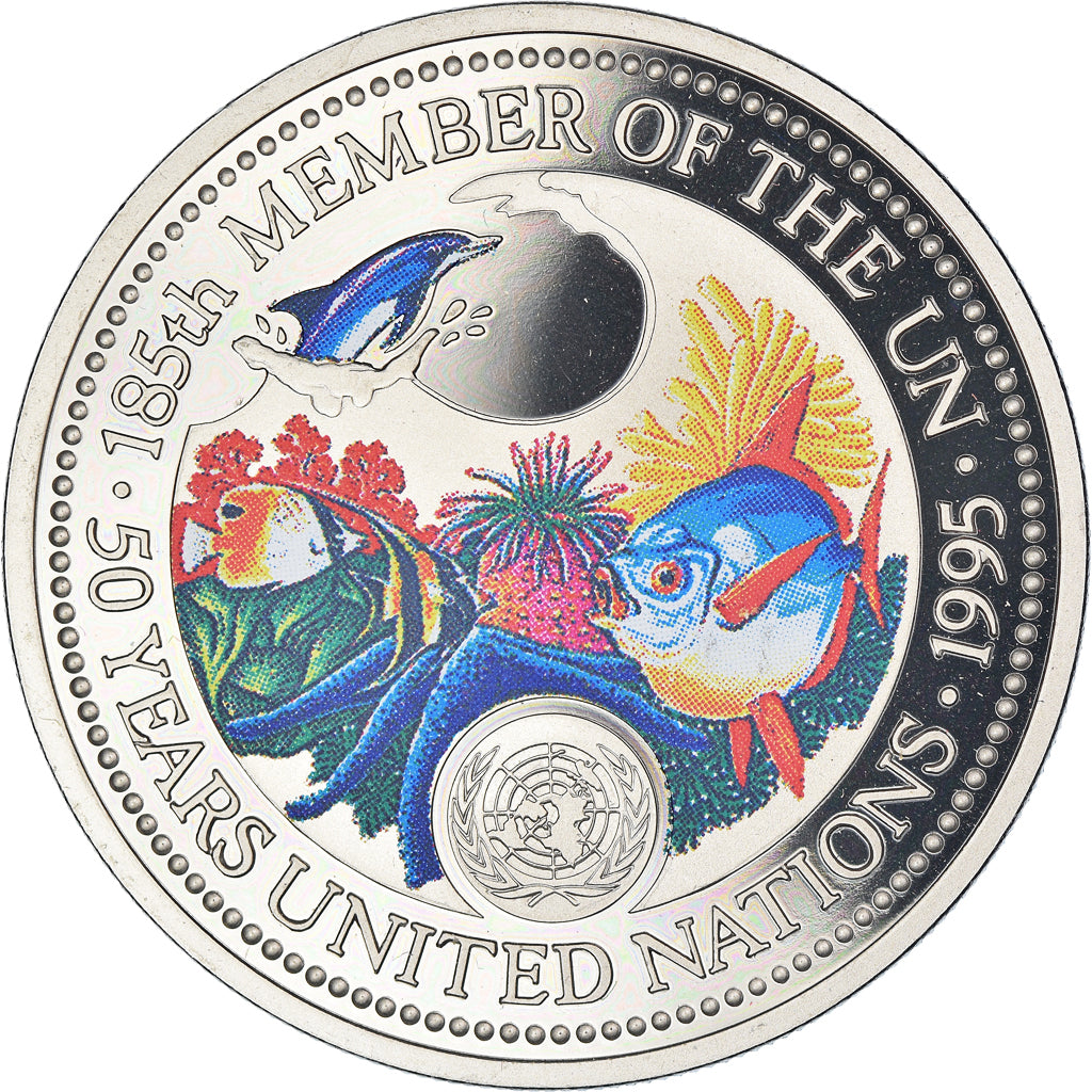 Coin, Palau, 50e anniversaire - Nations Unies, Dollar, 1995, MS(65-70)