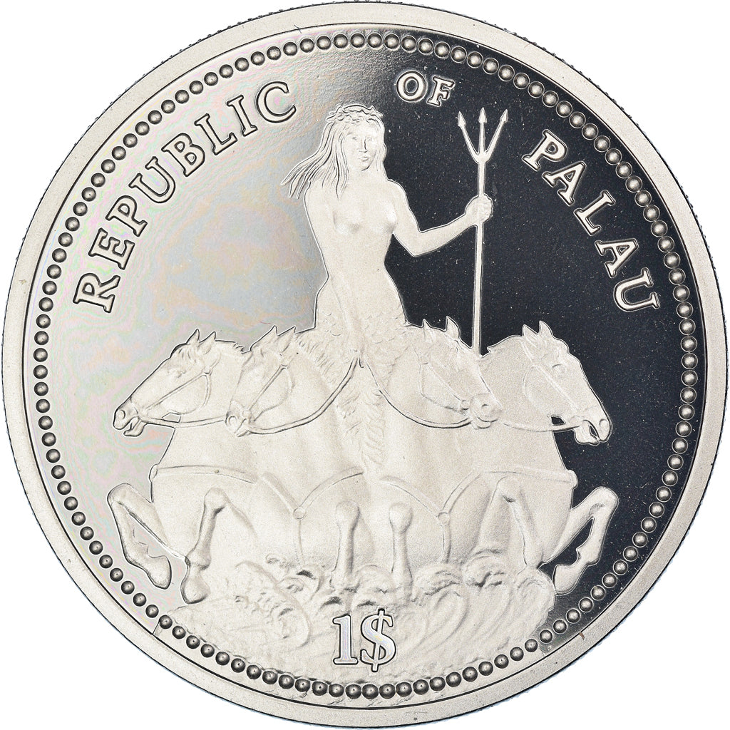Coin, Palau, 50e anniversaire - Nations Unies, Dollar, 1995, MS(65-70)