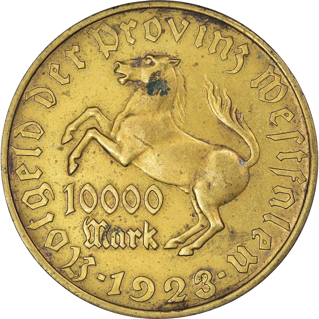 Moneta, Germania, 10 000 Mark, 1923, Landesbank der Provinz Westfalen, BB