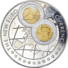 Monnaie, Ouganda, New euro - Austria 2 euros, 1000 Shillings, 1999, FDC