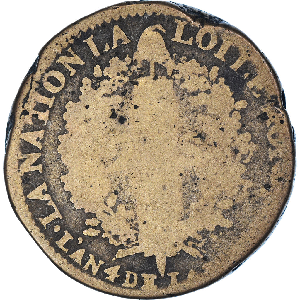 Moneda, Francia, Louis XVI, 2 sols françois, 2 Sols, 1762 / AN 4, Saumur, BC