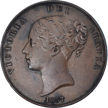 Moeda, Grã-Bretanha, Victoria, Penny, 1857, British Royal Mint, AU(55-58)